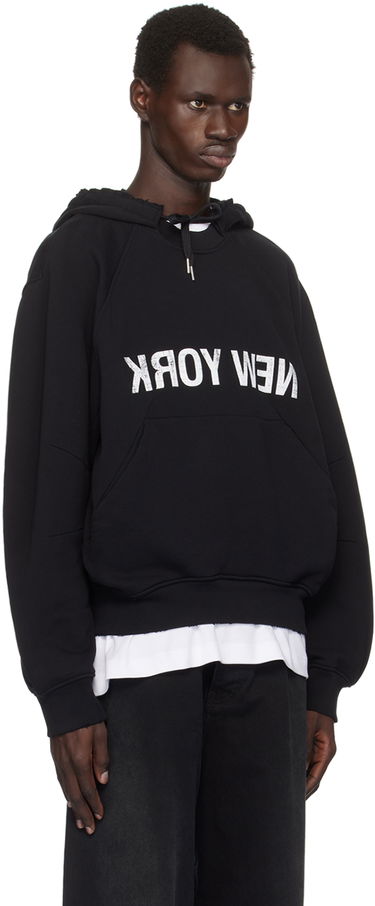 Mikina Helmut Lang 'New York' Graphic Print Hoodie Čierna | O06HM515, 1