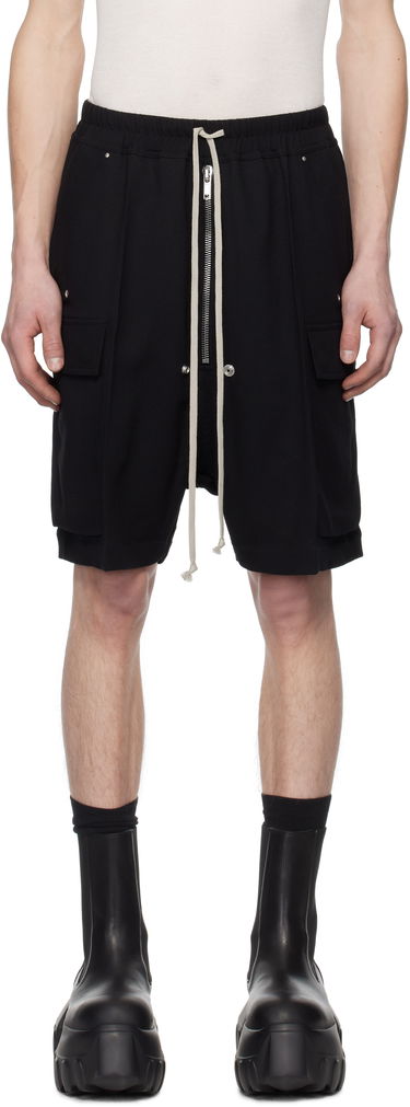 Šortky Rick Owens Rick Owens Hollywood Cargobela Shorts Čierna | RU01E5360 WA, 0
