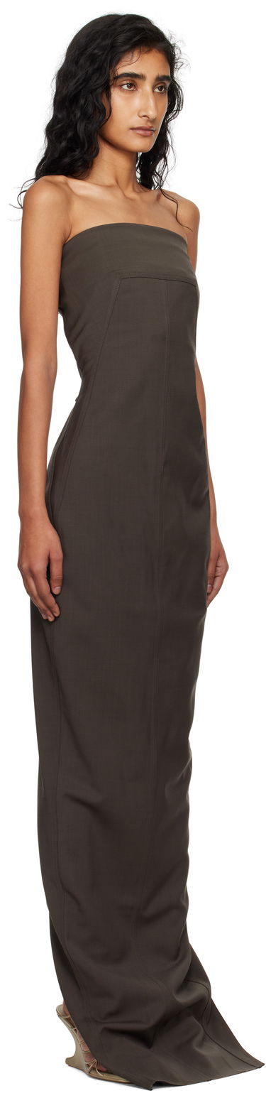 Šaty Rick Owens Rick Owens Concordians Bustier Maxi Dress Hnedá | RP02E4524 WST, 1