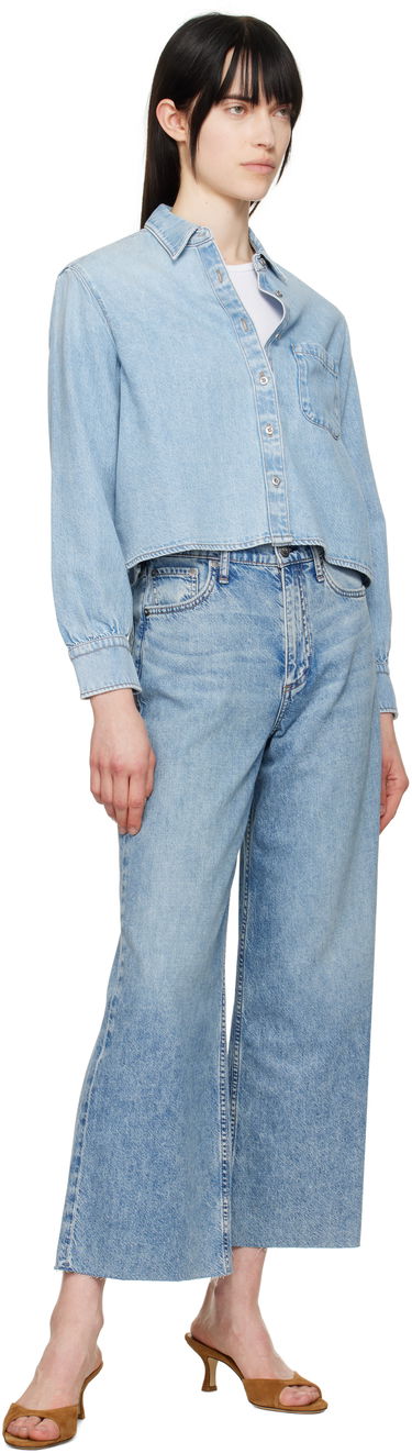 Džínsy rag & bone Rag & Bone Featherweight Andi Ankle-Length Jeans Modrá | WDD25S2914FWBC, 3