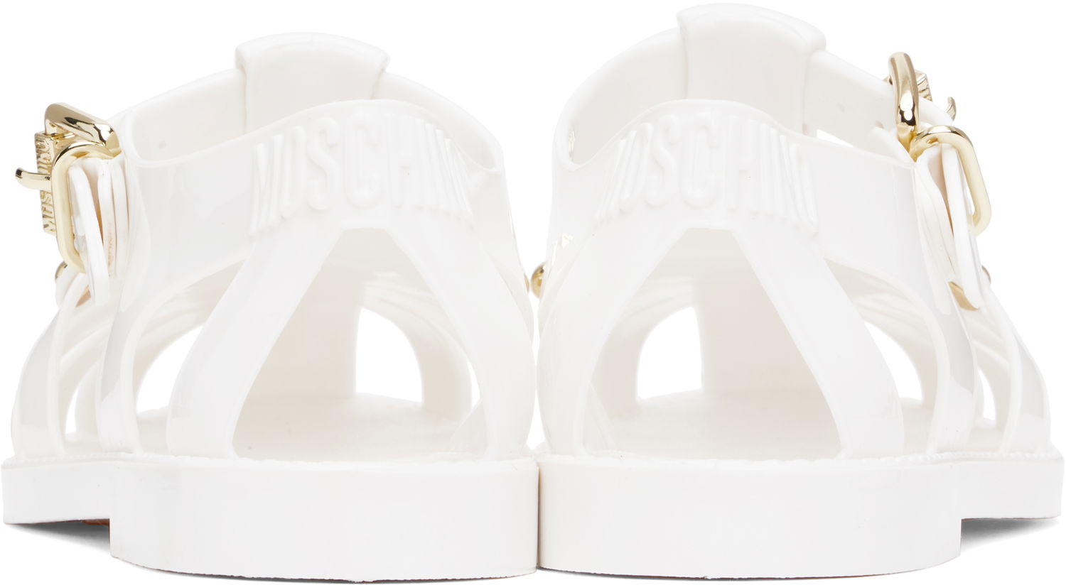 Plavky Moschino Moschino Jelly Logo Sandals Biela | MA16501G1M M20 100, 1