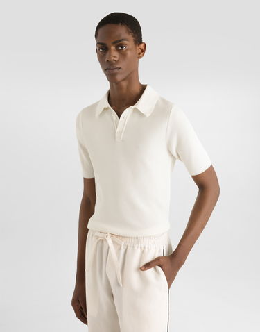 Polo tričko Dolce & Gabbana Dolce & Gabbana Short-Sleeved Knit Polo Shirt Biela | GXZ70TJBCFNW0001, 3
