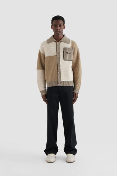 Sveter AXEL ARIGATO Franco Patchwork Sweater Hnedá | A2141002, 4