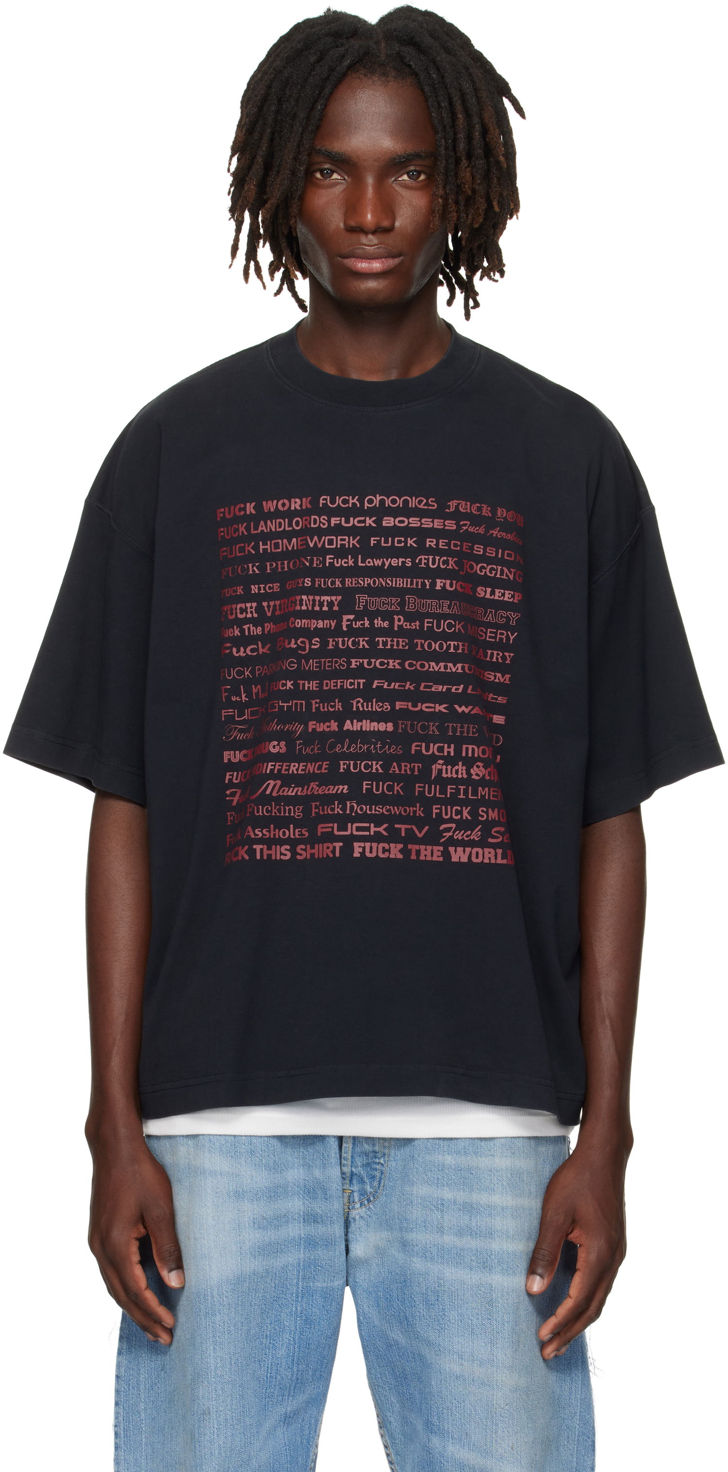 Tričko VETEMENTS Vetements 'Fuck' Regular Fit T-Shirt Čierna | UH76TR660B, 0
