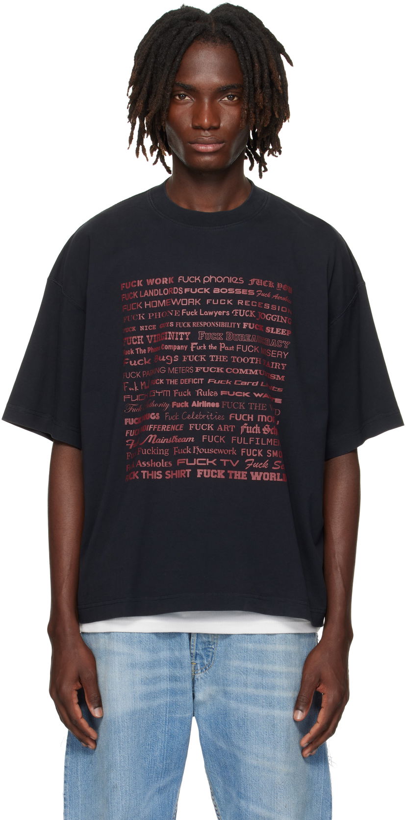 Tričko VETEMENTS Vetements 'Fuck' Regular Fit T-Shirt Čierna | UH76TR660B
