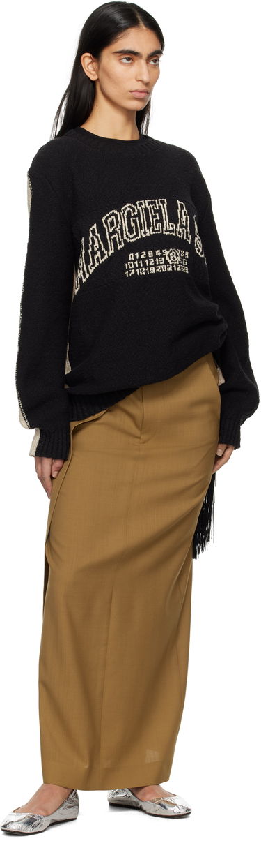 Sveter Maison Margiela MM6 Maison Margiela Varsity Jacquard Sweater Čierna | SH0HL0025 M13084, 3