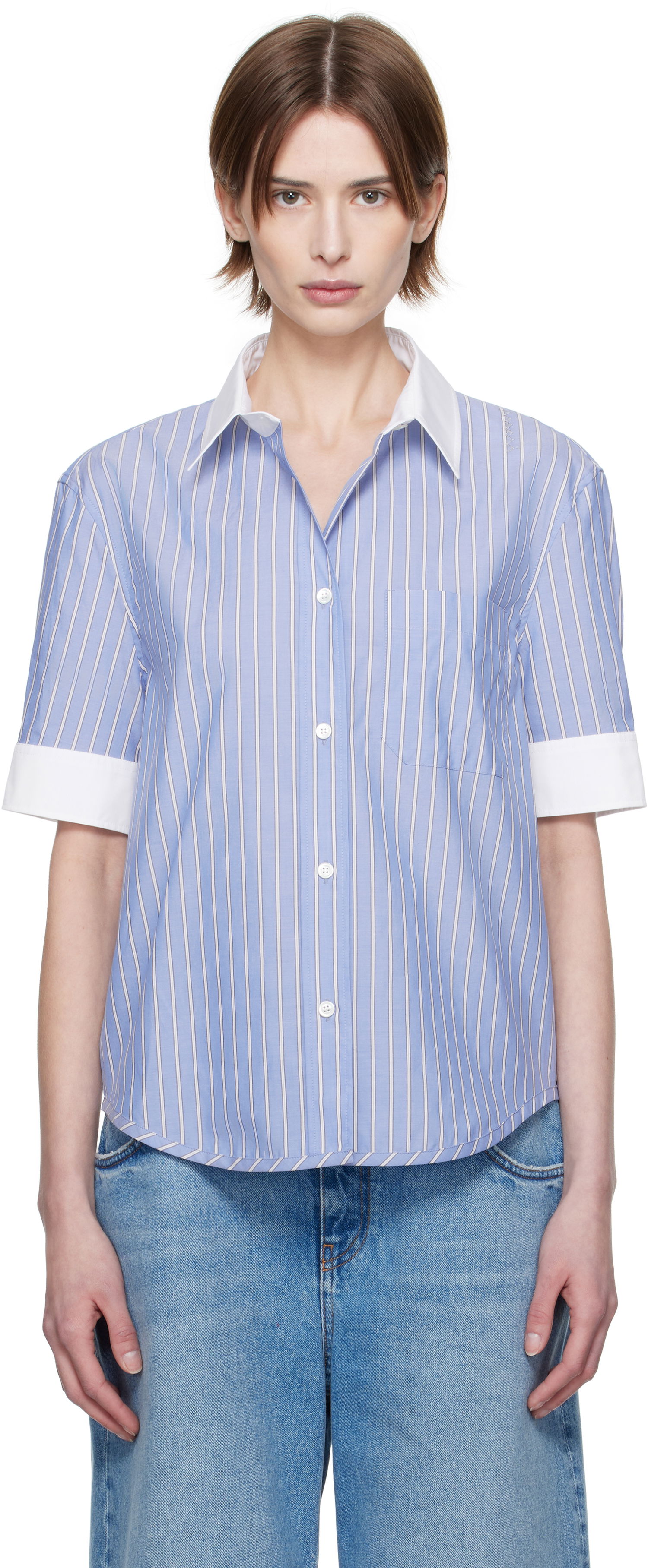 Košeľa Marni Marni Striped Shirt Modrá | CAMA0623QS UTC455, 0