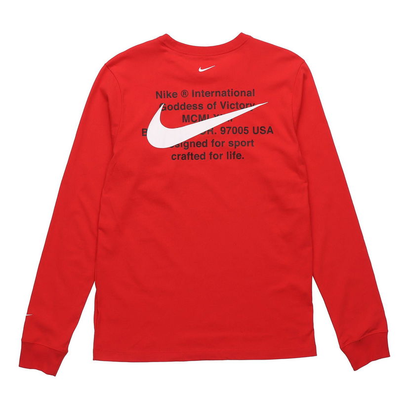 Tričko Nike Long Sleeve Graphic T-Shirt Červená | CK2260-657