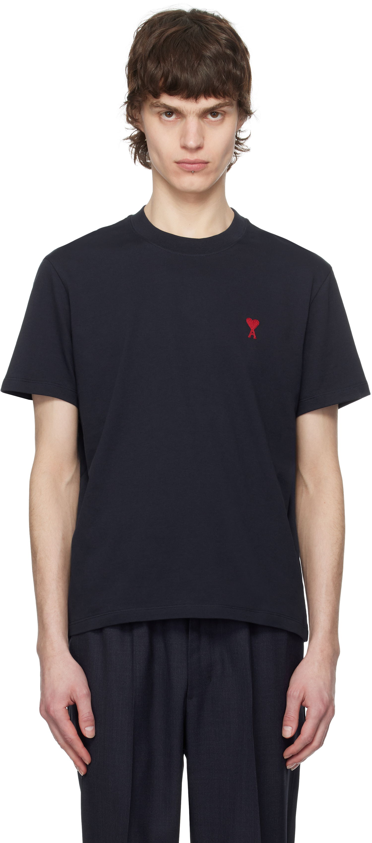 Tričko AMI AMI Paris Ami de Coeur Cotton T-Shirt Navy | BFUTS035.724, 0