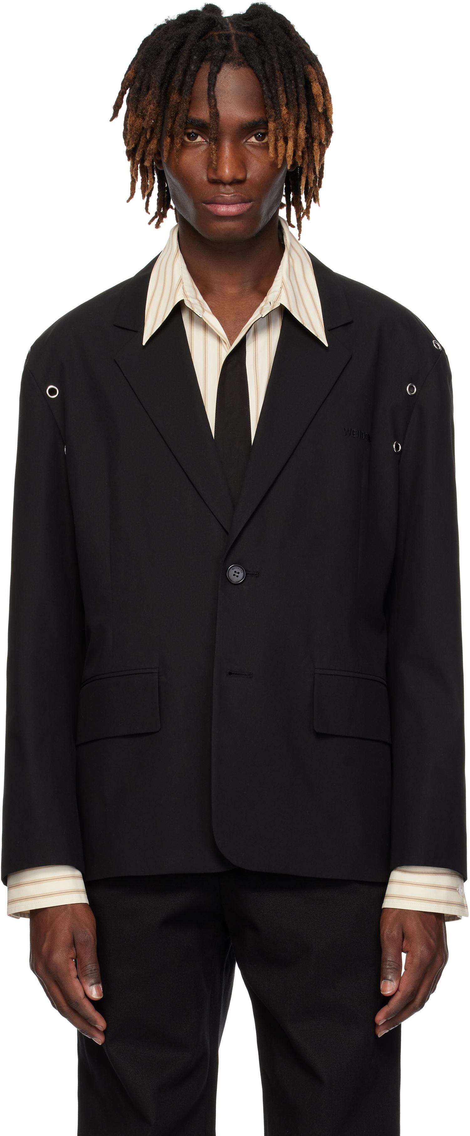 Bunda We11done We11done Eyelet Blazer Čierna | WD-JK0-25-025-U-BK, 0