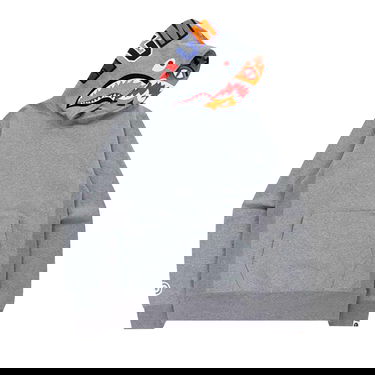 Mikina BAPE Shark x Tiger Pullover Hoodie Šedá | 1H80 114 005 GRAY, 1