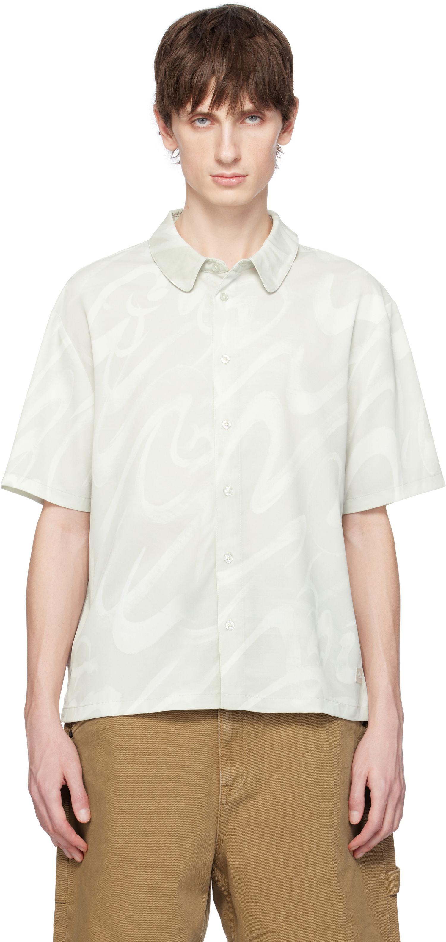 Košeľa Dime Dime Chilling Satin Shirt Zelené | DIMESP259CRE, 0
