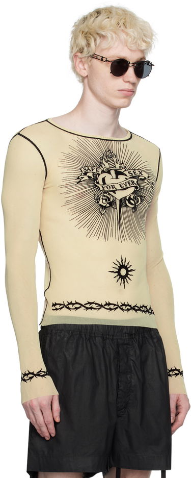 Body Jean Paul Gaultier Jean Paul Gaultier Long Sleeve Tattoo T-Shirt Béžová | 23/15-U-TO119IT001-63, 3