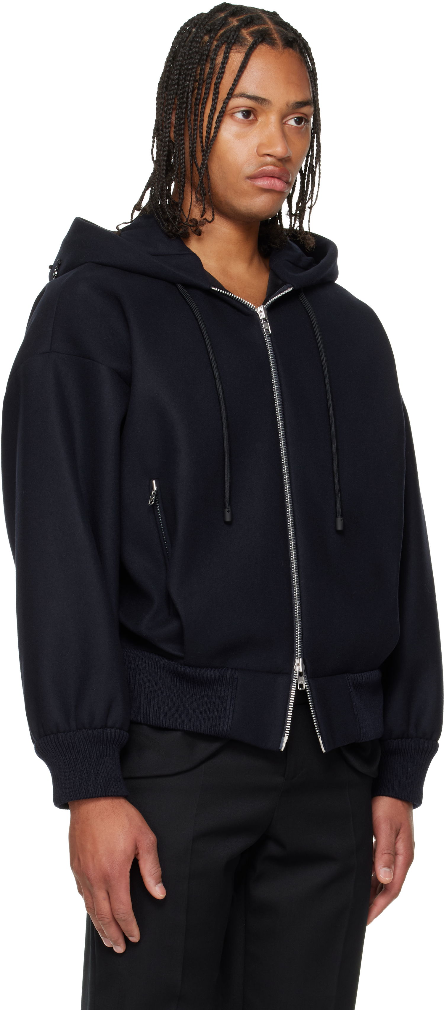 Bomber bunda Simone Rocha Simone Rocha Hooded Zip Bomber Jacket Navy | 6145B 1265, 1