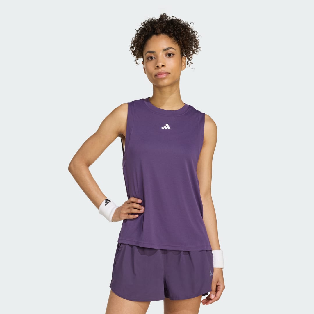 Tielko adidas Performance Climacool+ Match Tennis Tank Top Fialová | JW2998, 0