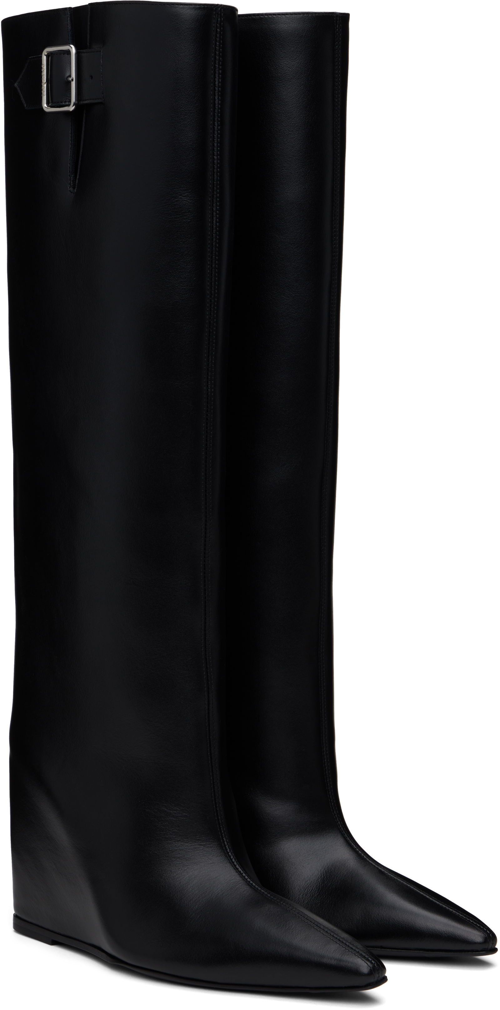 Astro Wedged Leather Tall Boots