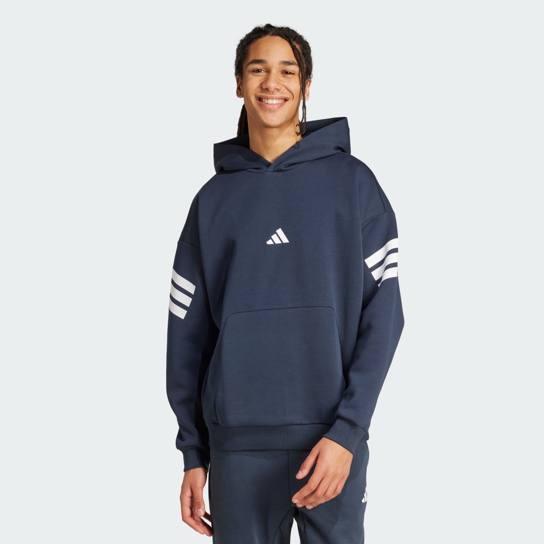 Mikina adidas Performance Future Icons 3-Stripes Hoodie Navy | JW7095, 0