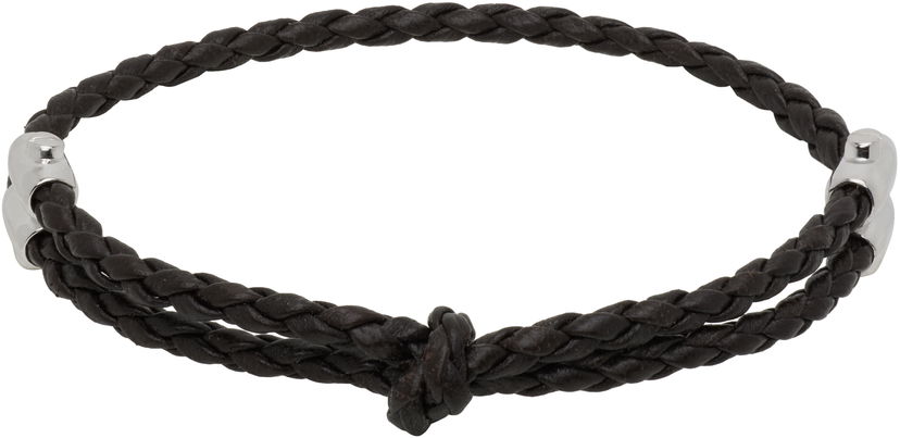 Náramok Bottega Veneta Bottega Veneta Braided Leather Bracelet Hnedá | 838329V507C2113