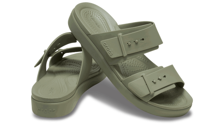 Tenisky a topánky Crocs Brooklyn Buckle Low Low Sandals Zelené | 211215-3BX, 1