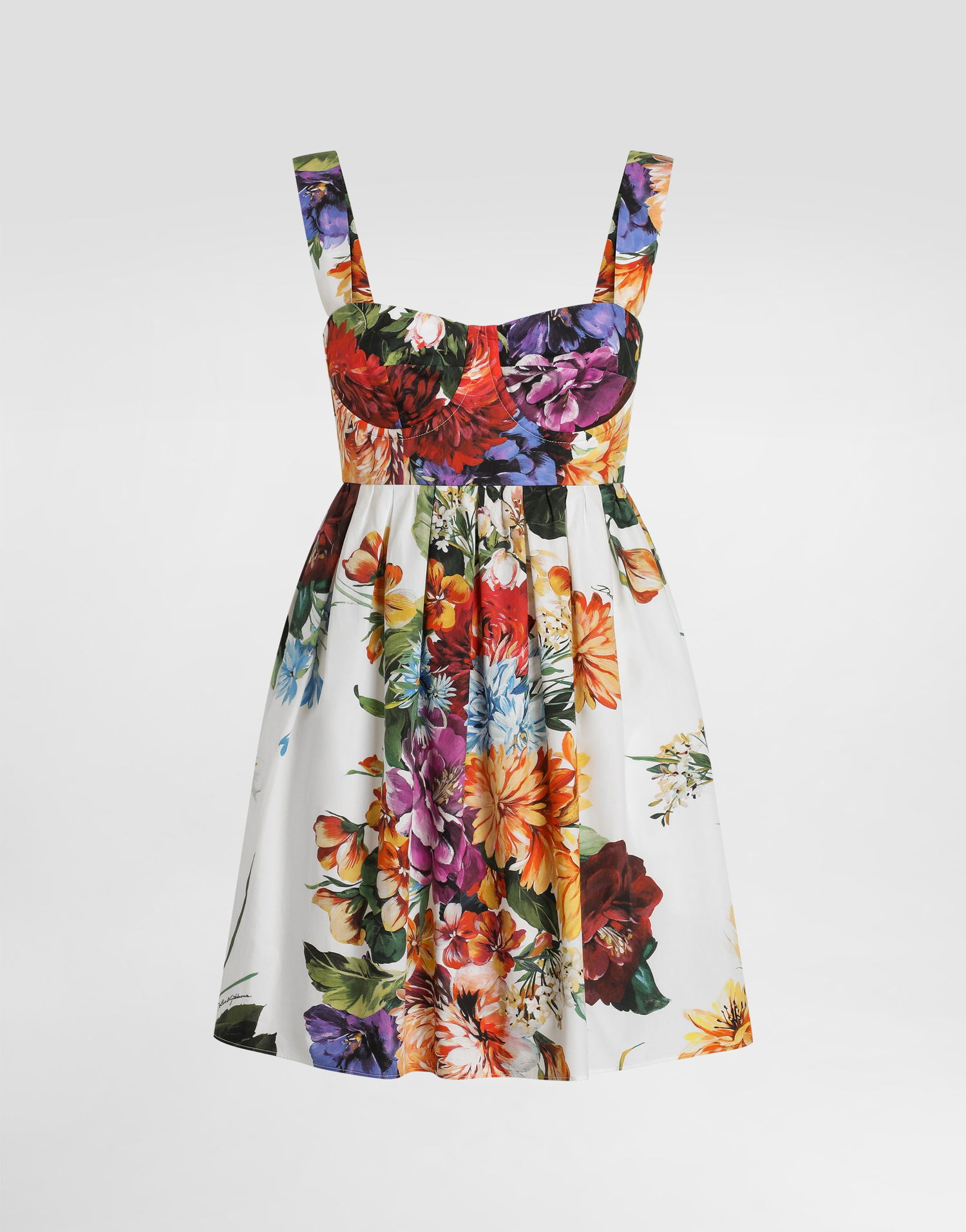 Šaty Dolce & Gabbana Flower Bouquet-print Poplin Dress Rôznofarebný | F6TZXTHS5TRHA5PC, 0