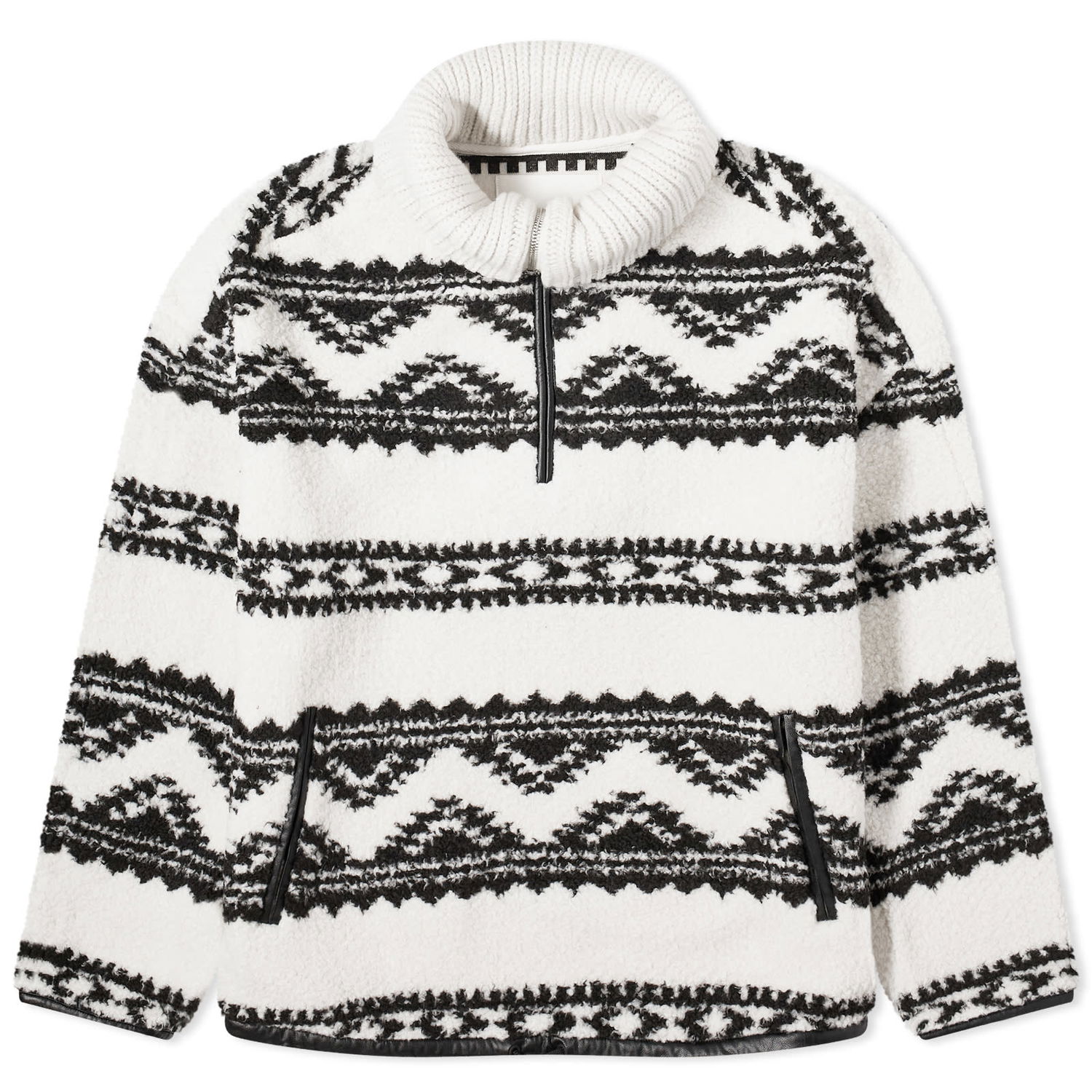 Bunda ISABEL MARANT Marlo Graphic Fleece Jacket Biela | 24PMA0061HA-B1C01H-23EC, 0