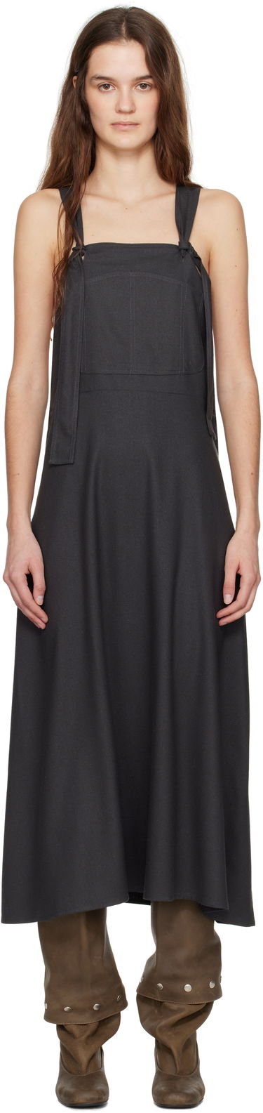 Šaty Baserange Baserange Gren Overalls Midi Dress Šedá | DRGRO-WS-SP25, 0
