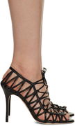 Manolo Blahnik Hamza Lace-Up Heeled Sandals