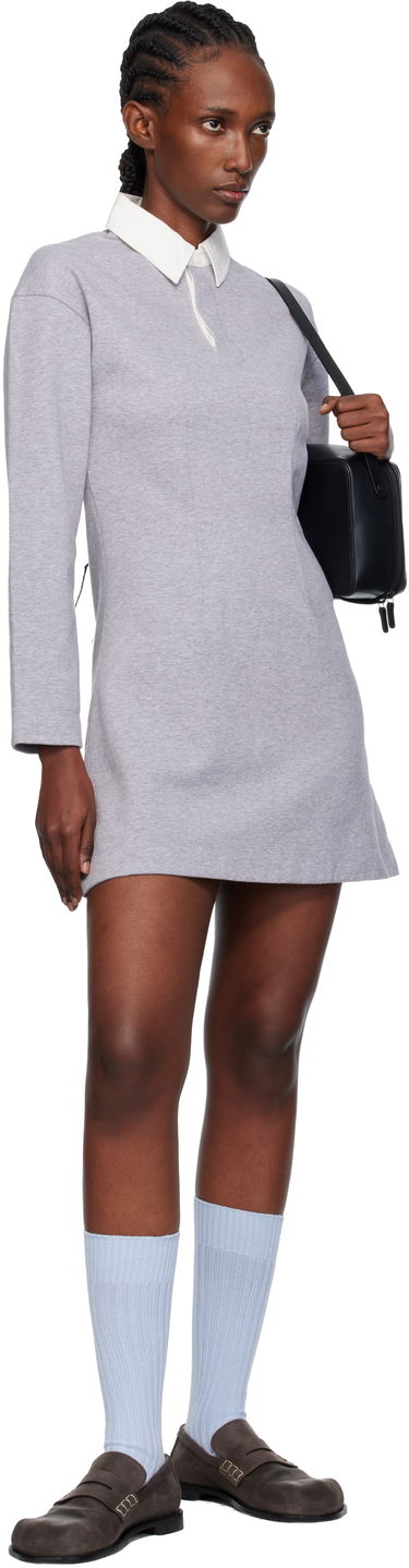 Šaty JW Anderson JW Anderson Long Sleeve Polo Midi Dress Šedá | JD0047-PG1845, 3