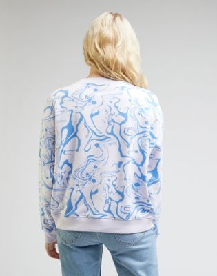 Mikina Lee Cropped Sweatshirt "Gardenia" Modrá | 112332699:XS, 0