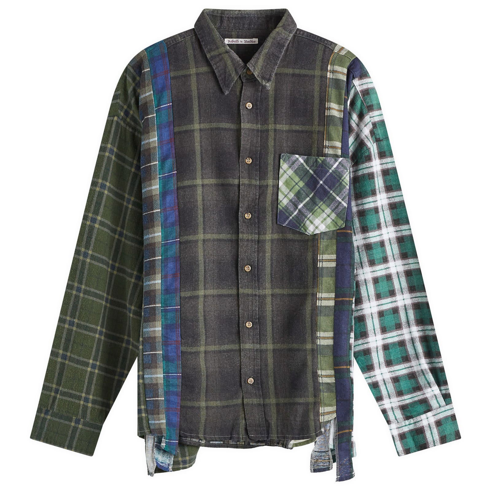 Reconstructed Plaid Flannel Shirt