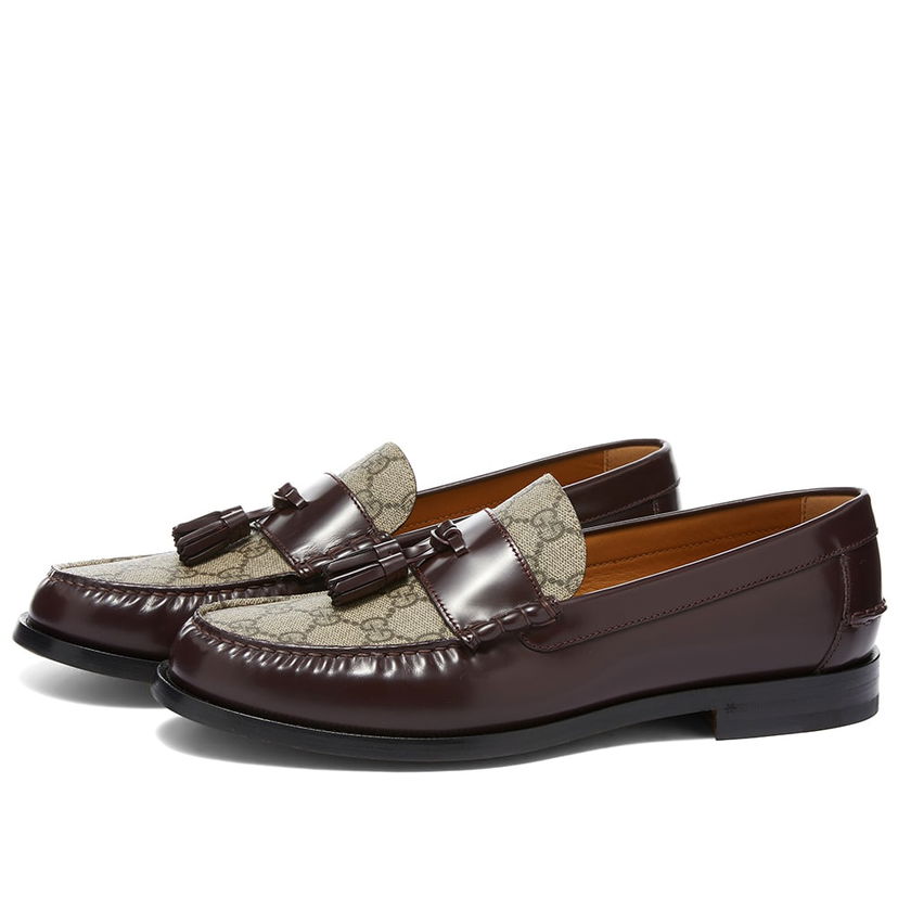 Tenisky a topánky Gucci Gucci Kaveh GG Supreme Tassel Loafer Hnedá | 673817-17X30-6060