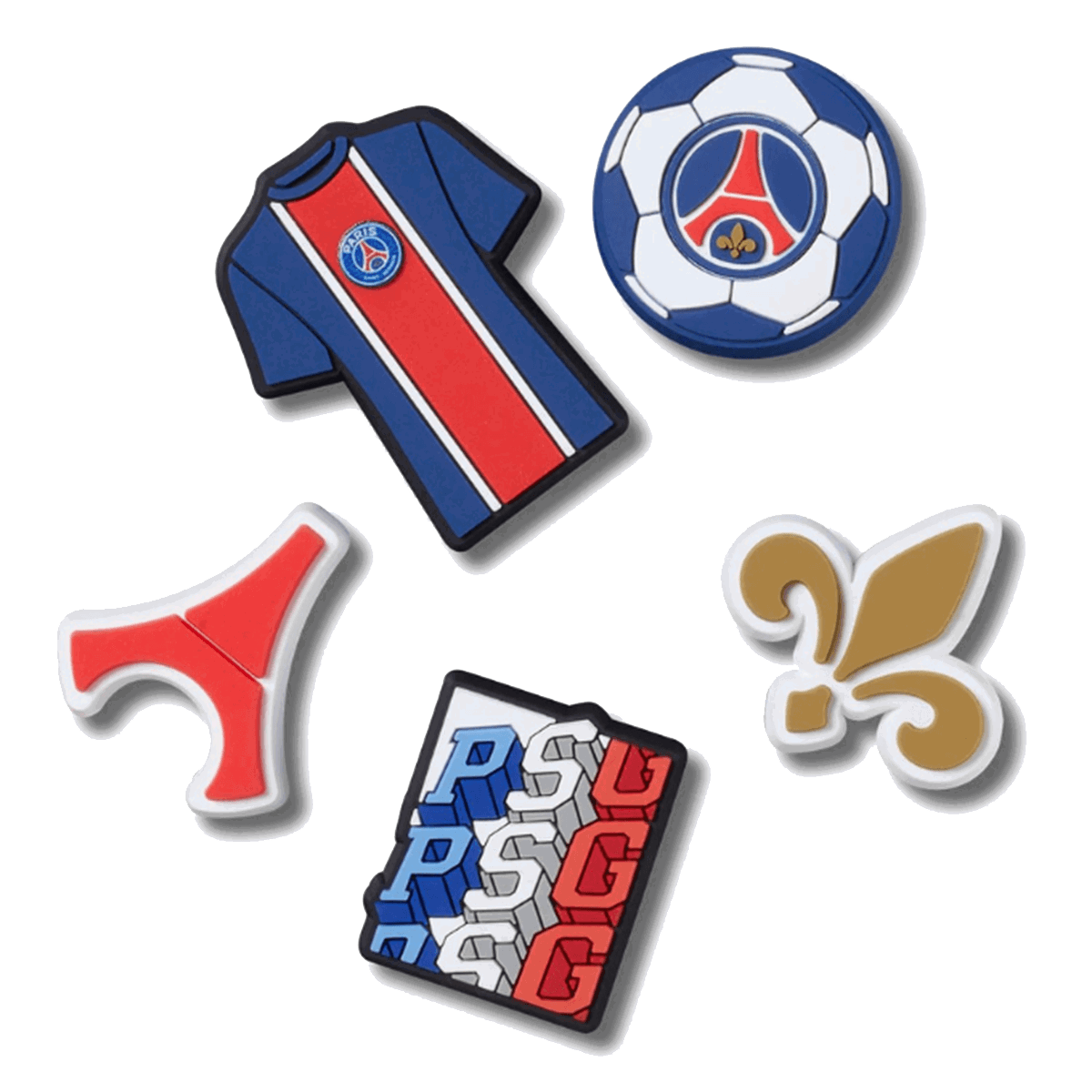 Kľúčenka Crocs Paris Saint-Germain 5-Pack Jibbitz Charms Rôznofarebný | 10012289, 0