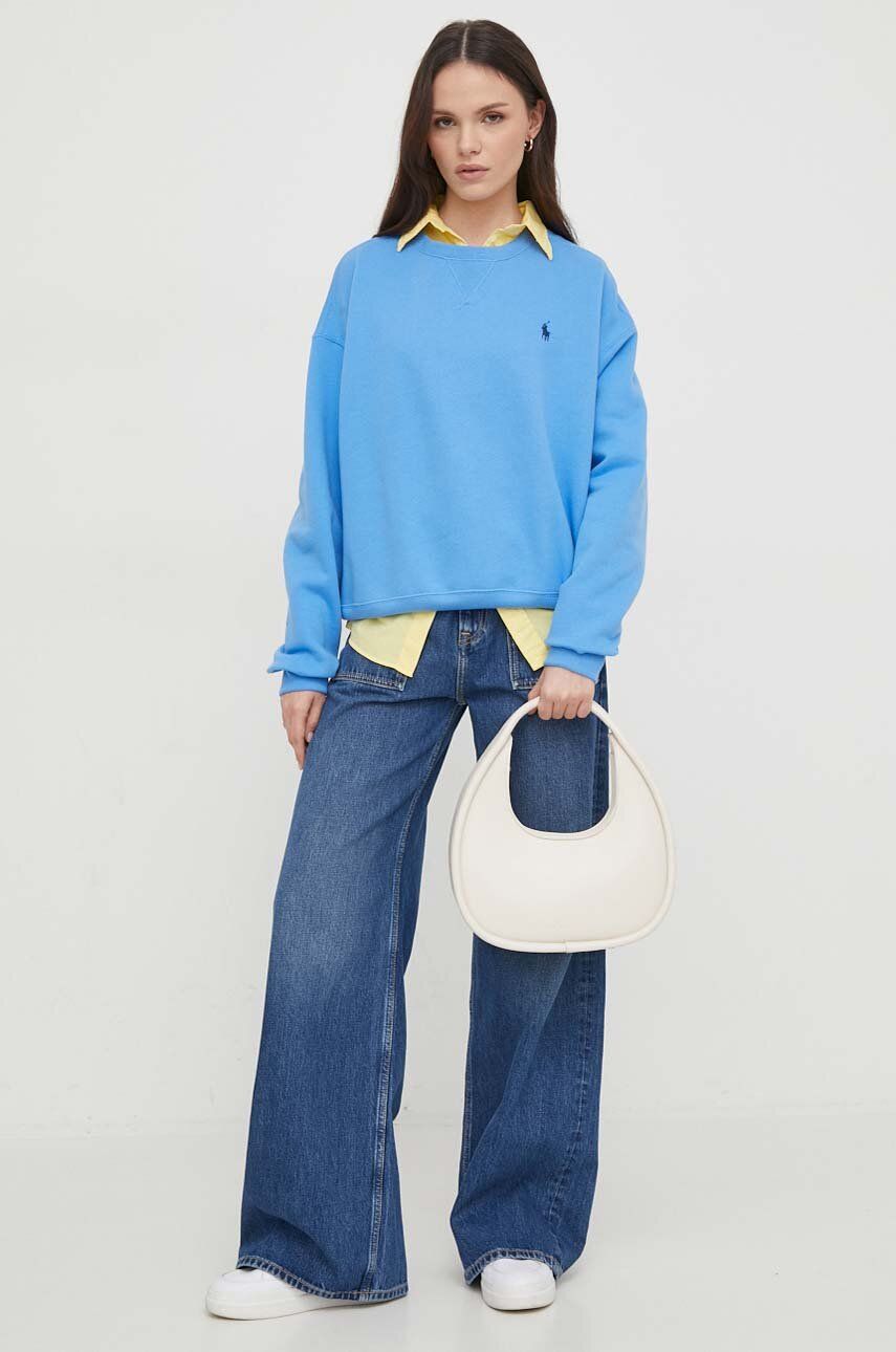 Mikina Polo by Ralph Lauren Blue Applique Crewneck Sweatshirt Modrá | 211936820, 1