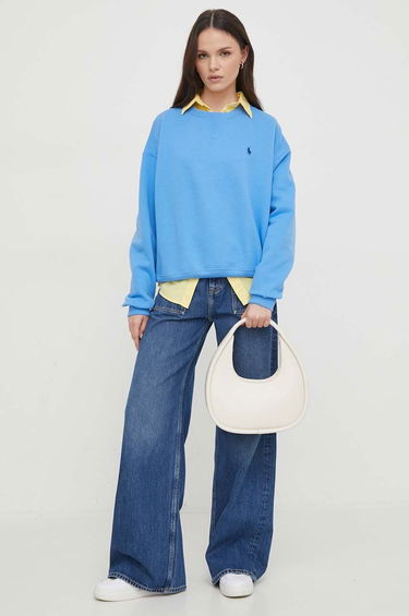 Mikina Polo by Ralph Lauren Blue Applique Crewneck Sweatshirt Modrá | 211936820, 1