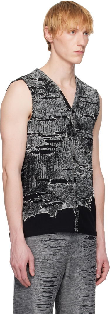 Sveter Diesel Diesel K-Callisto Distressed Knit Vest Čierna | A19222-0AFBV-900, 1