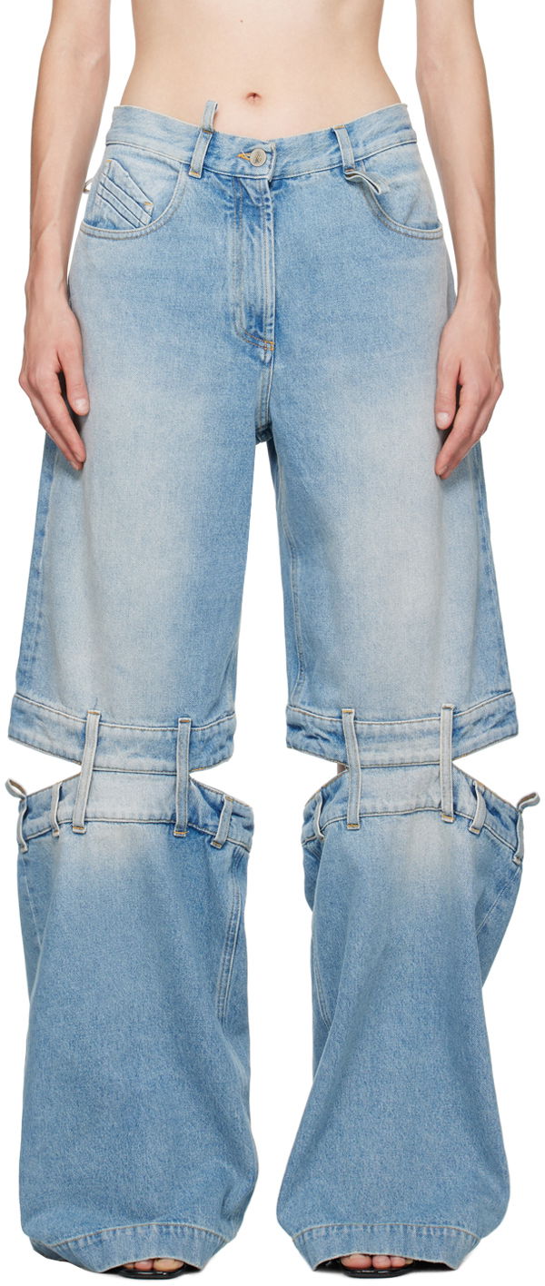 The Attico Long Leg Split Jeans