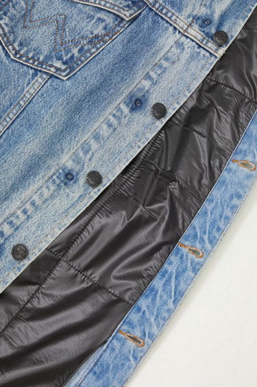 Bunda Needles Denim Jacket with Nylon Panels Modrá | PU337, 4