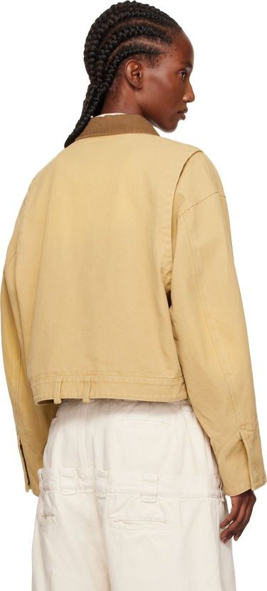 Bunda We11done We11done Washed Work Cropped Jacket Béžová | WD-JK2-25-008-W-BG, 2