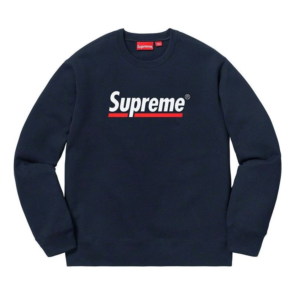 Sveter Supreme Underline Crewneck Sweatshirt Modrá | SUP-SS20-353, 0