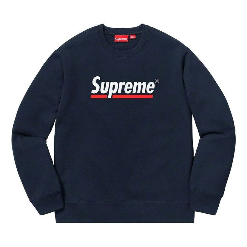 Sveter Supreme Underline Crewneck Sweatshirt Modrá | SUP-SS20-353