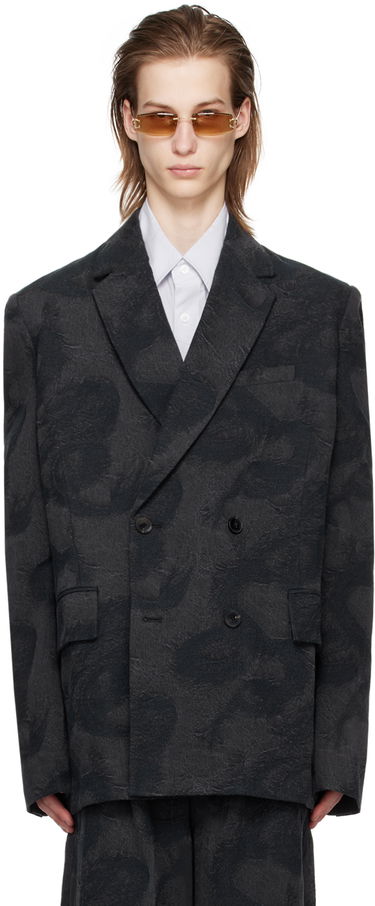 Bunda Feng Chen Wang Feng Chen Wang Dragon Denim Blazer Čierna | FUS17JK12, 0