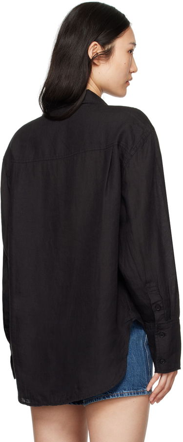 Košeľa Anine Bing ANINE BING Dante Linen Shirt Čierna | A-07-4836-BLK26, 2