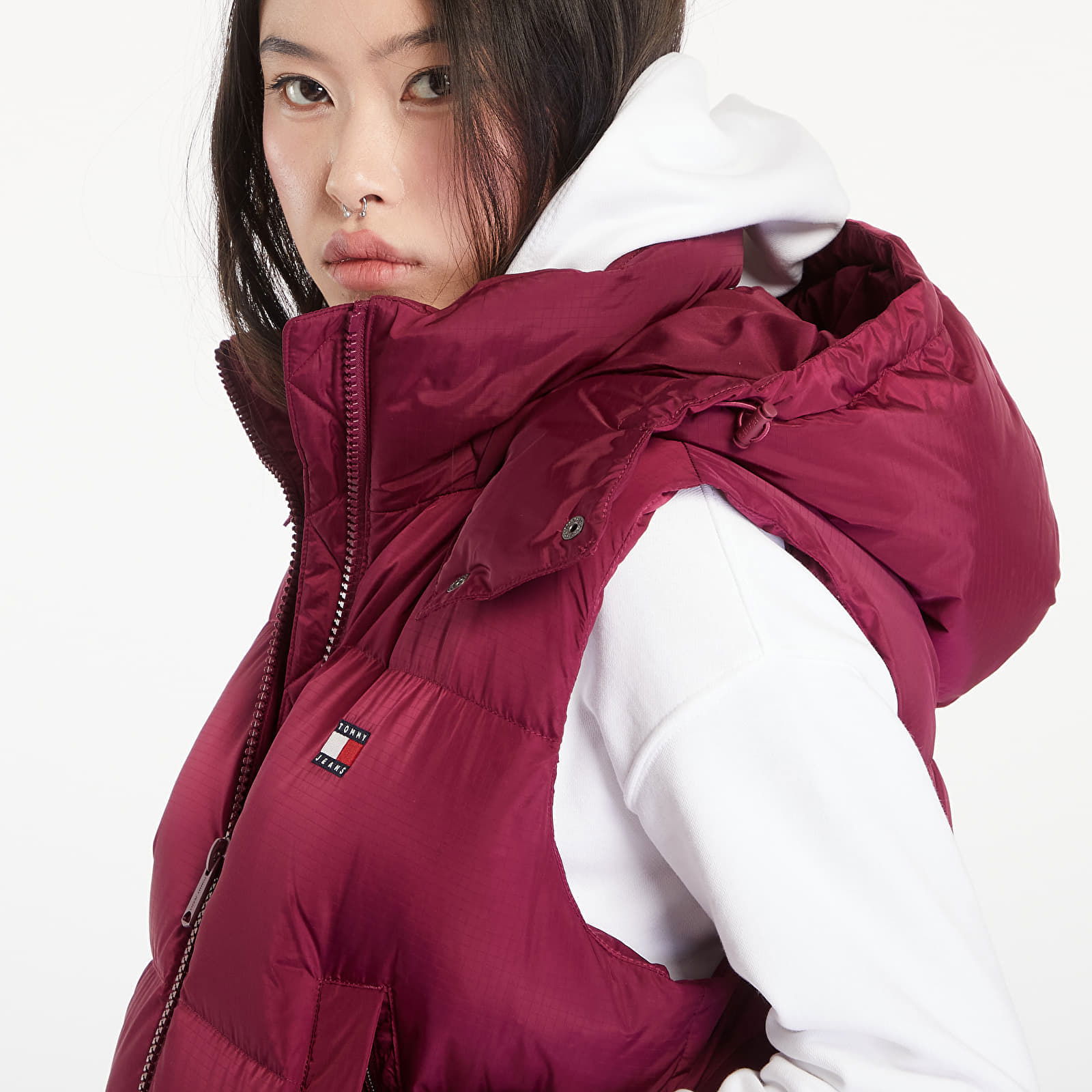 Crop Alaska Puffer Vest Valley Grape