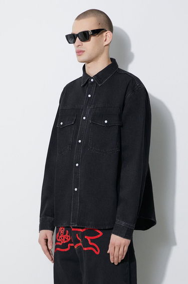 Košeľa BBC IceCream Icecream Running Dog Relaxed Denim Shirt Čierna | IC24149, 3