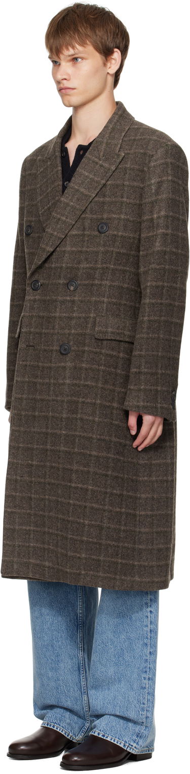 Kabáty OUR LEGACY OUR LEGACY Whale Double-Breasted Coat Hnedá | M4251WD, 3