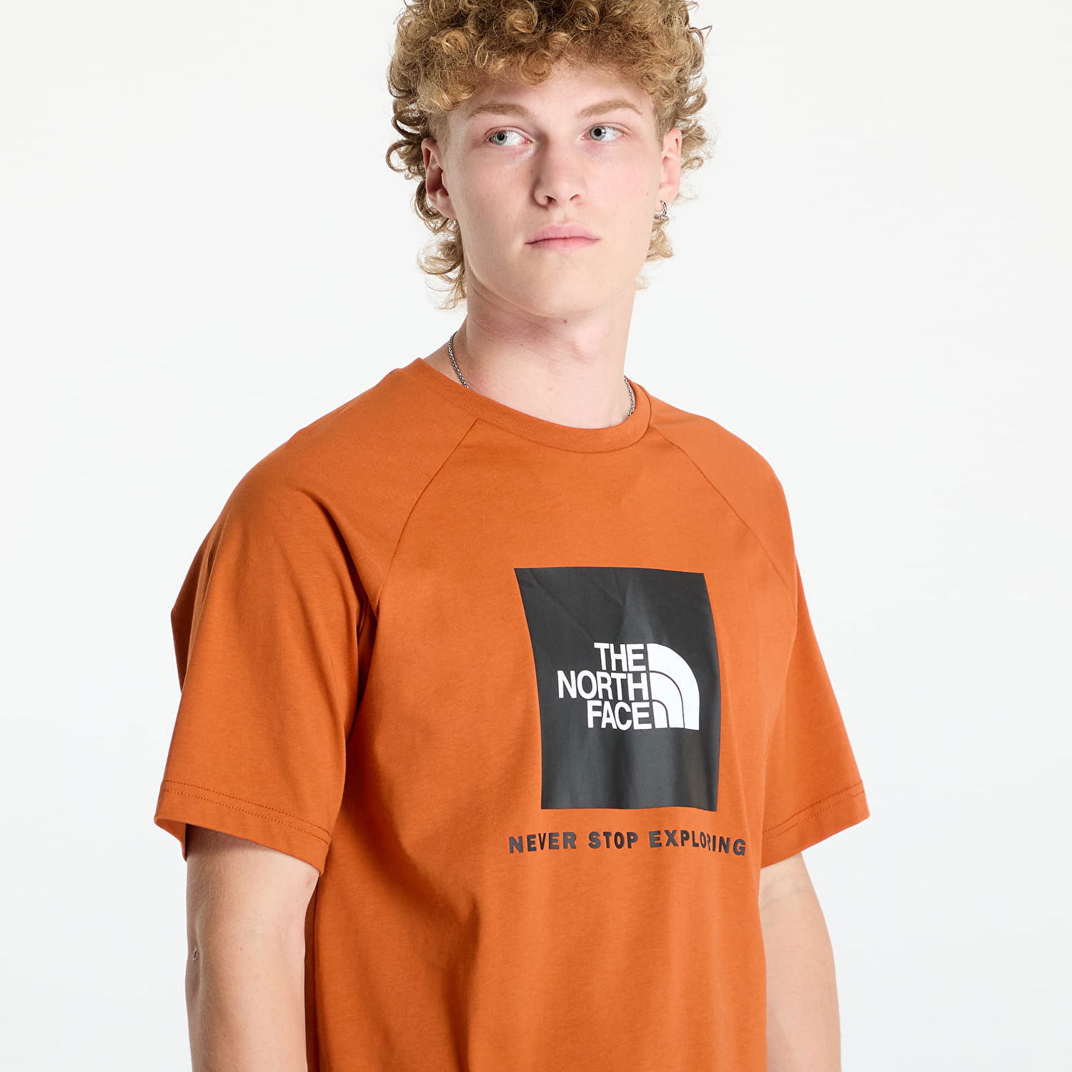 Tričko The North Face S/S Raglan Redbox Tee Earthen Copper Oranžová | NF0A87NJ1I01, 1