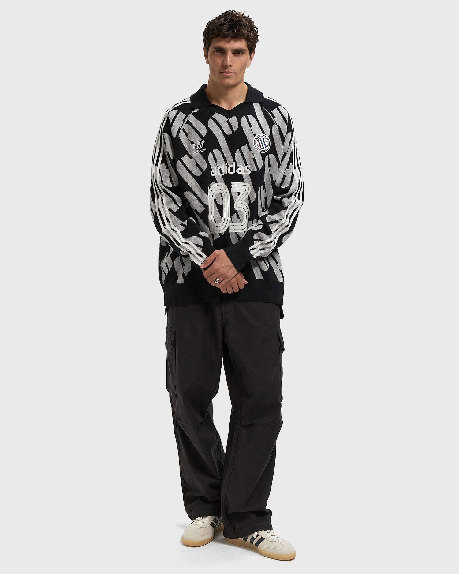 Sveter adidas Performance Adicolor Blokecore Knit Sweater Čierna | KQ5083, 1