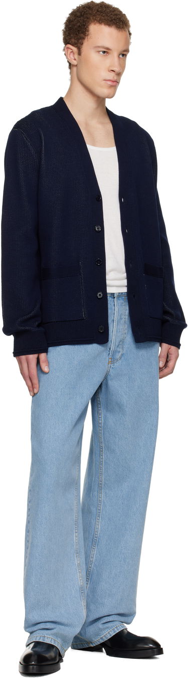 Sveter Givenchy V-Neck Knitted Cardigan with Pockets Navy | BMK00X4YNX499, 3