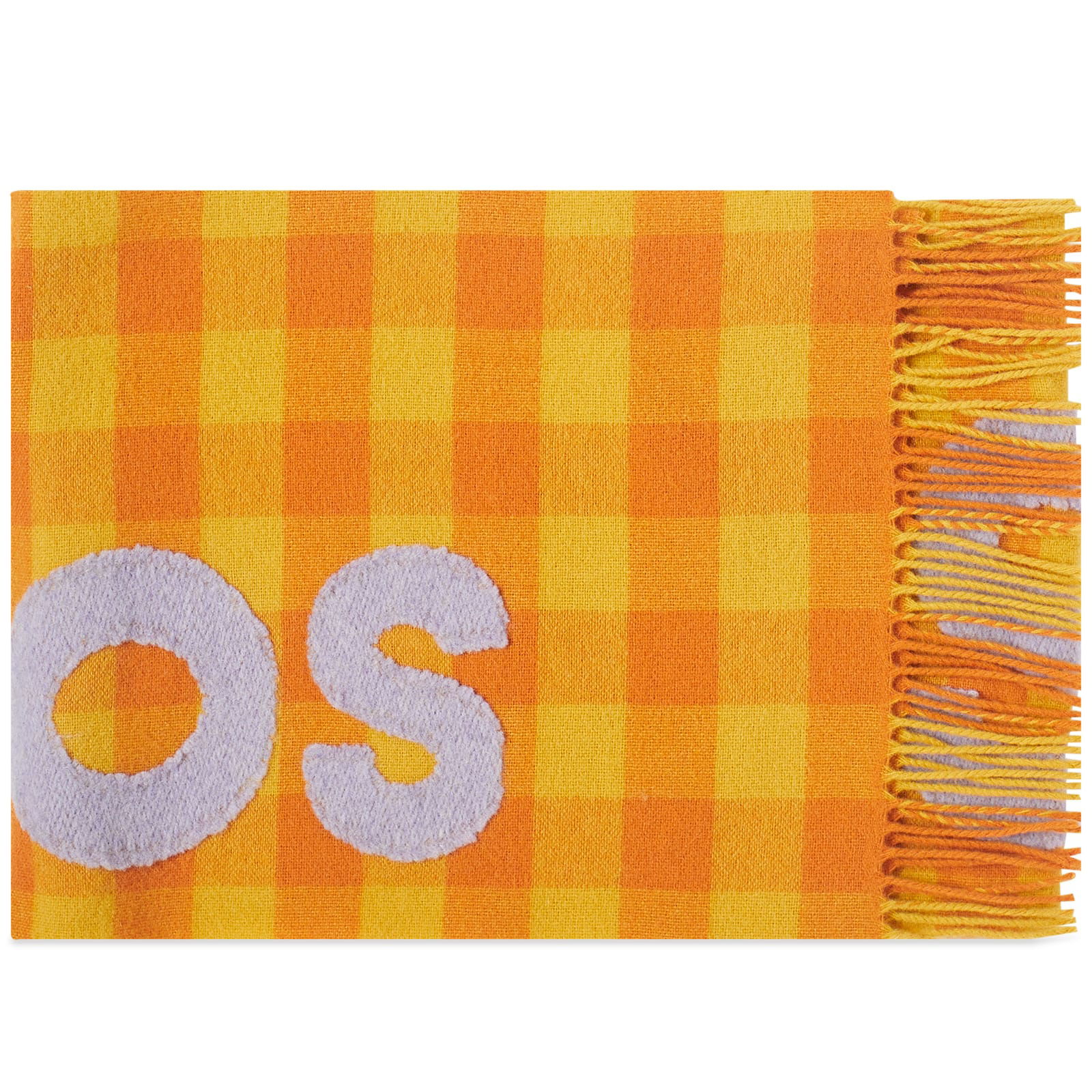 Veda Logo Check Scarf Orange/Lilac