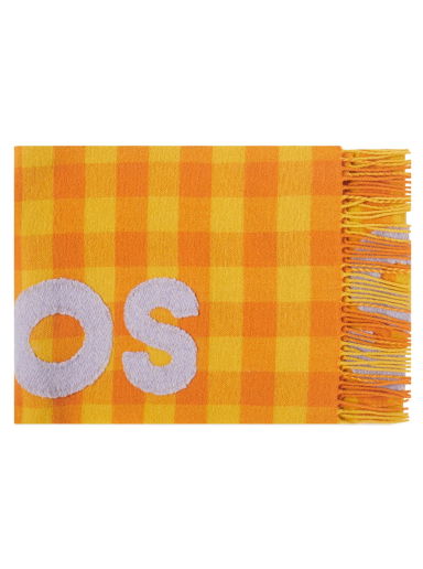 Šál Acne Studios Veda Logo Check Scarf Orange/Lilac Oranžová | CA0262-CR8